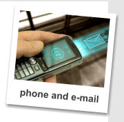 phone and e-mail
